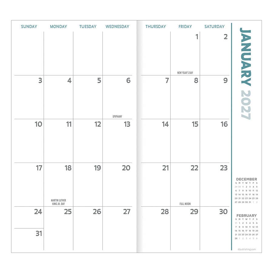 2027-2028 Itty Bitty Blossoms Small Monthly Pocket Planner