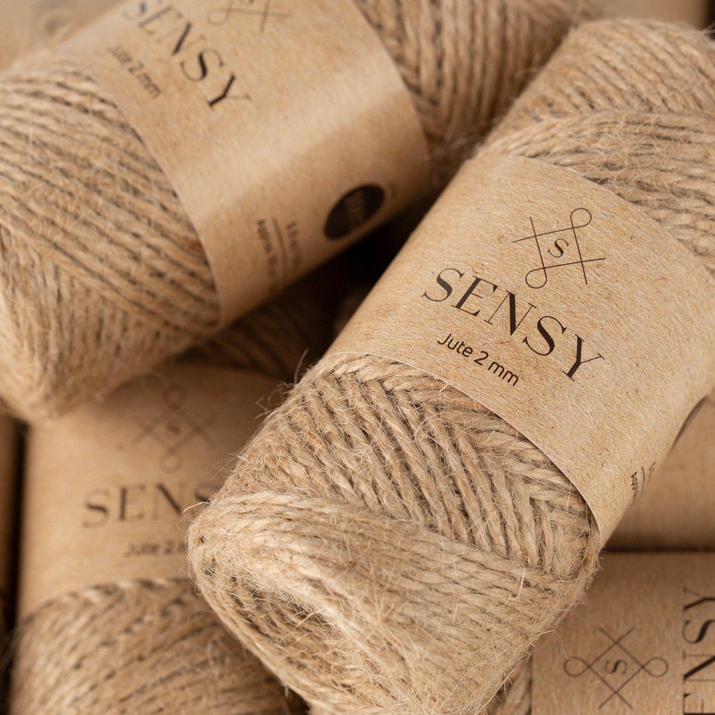 Sensy Premium Natural Jute Twine Best Arts Crafts Gift Twine Christmas Twine Durable Packing String (328 Feet): 1 Skein