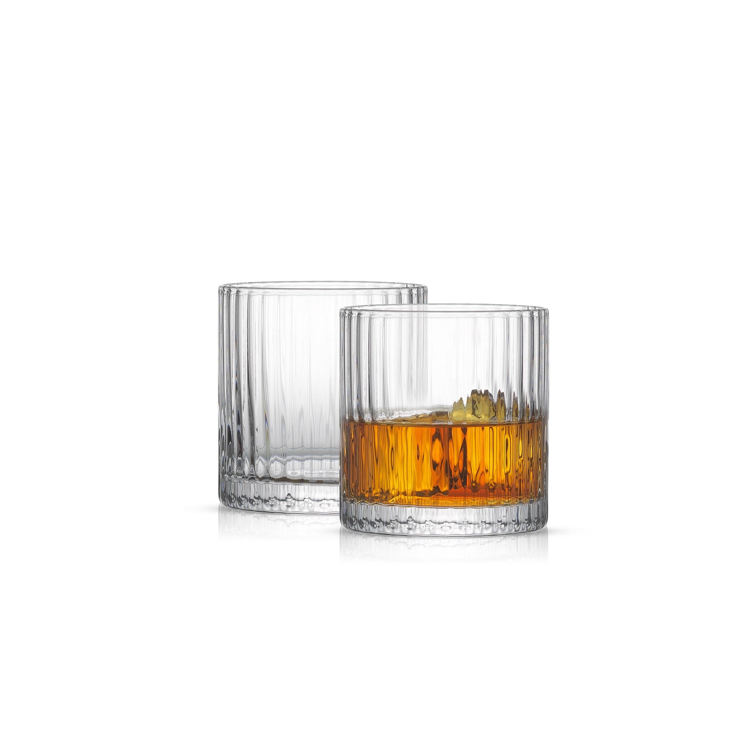 JoyJolt Elle Fluted Double Old Fashion Whiskey Glass