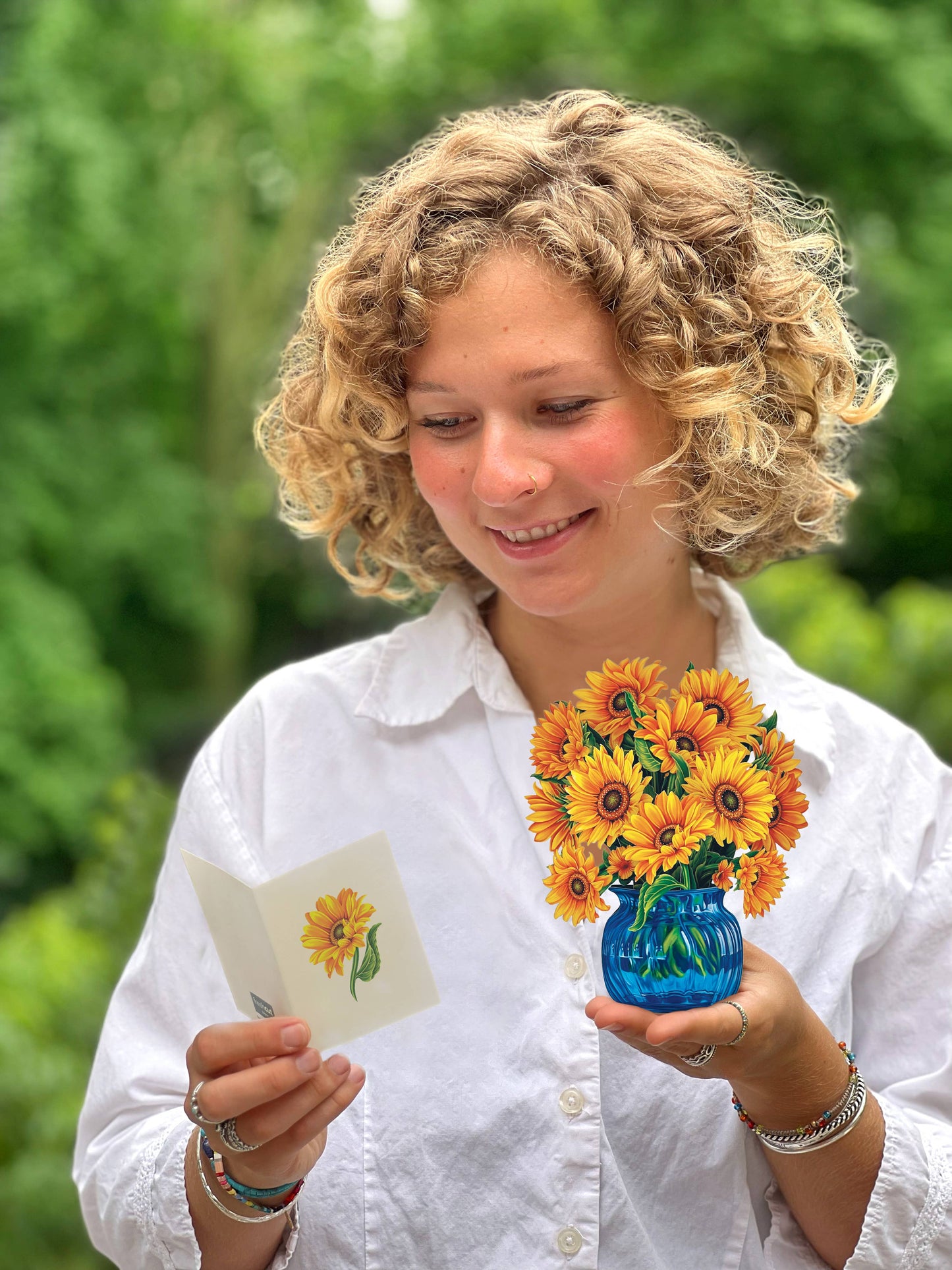 Mini Sunflowers (10 Pop-up Greeting Cards)
