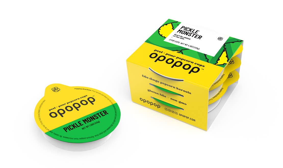 FG - 00254 Pickle Monster Pop Cups Popcorn Kernels