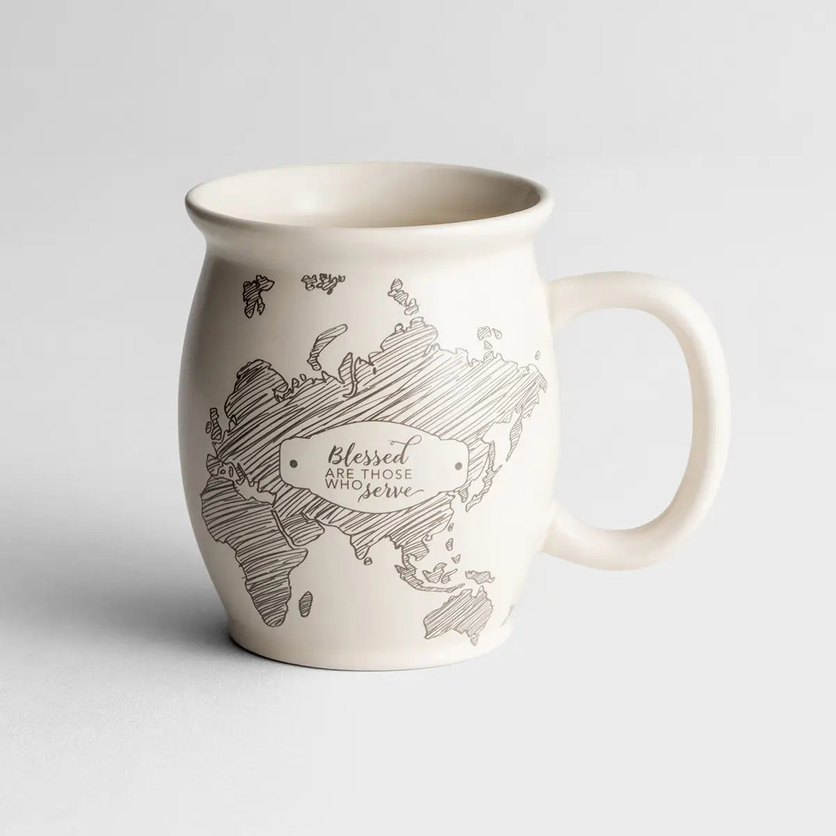 Blessed Are Those Who Serve - Inspirational Mug for Women - Cream