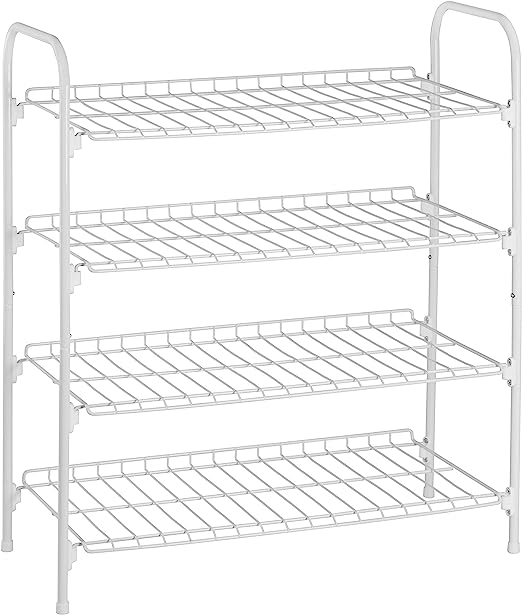 SHOE SHELF 4 TIER WIRE