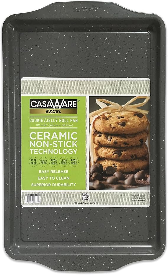 CasaWare Excel Cookie/Jelly Roll 10x15in Pan Ceramic Coated - Nonstick