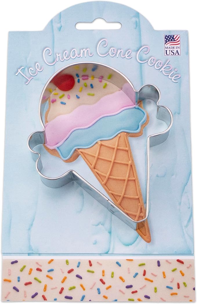 Ice Cream Cone Cookie Cutter 4.5"