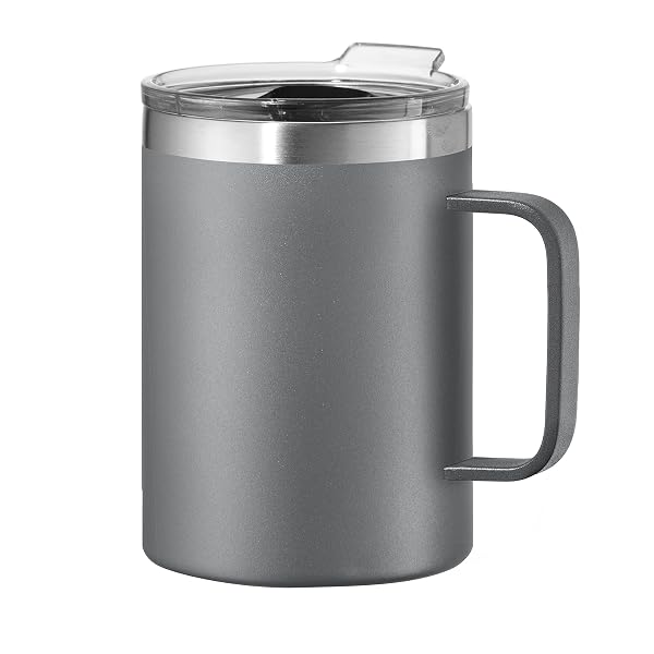 Oggi Thermomug Insulated Double Walled Mug with Lid - Grey