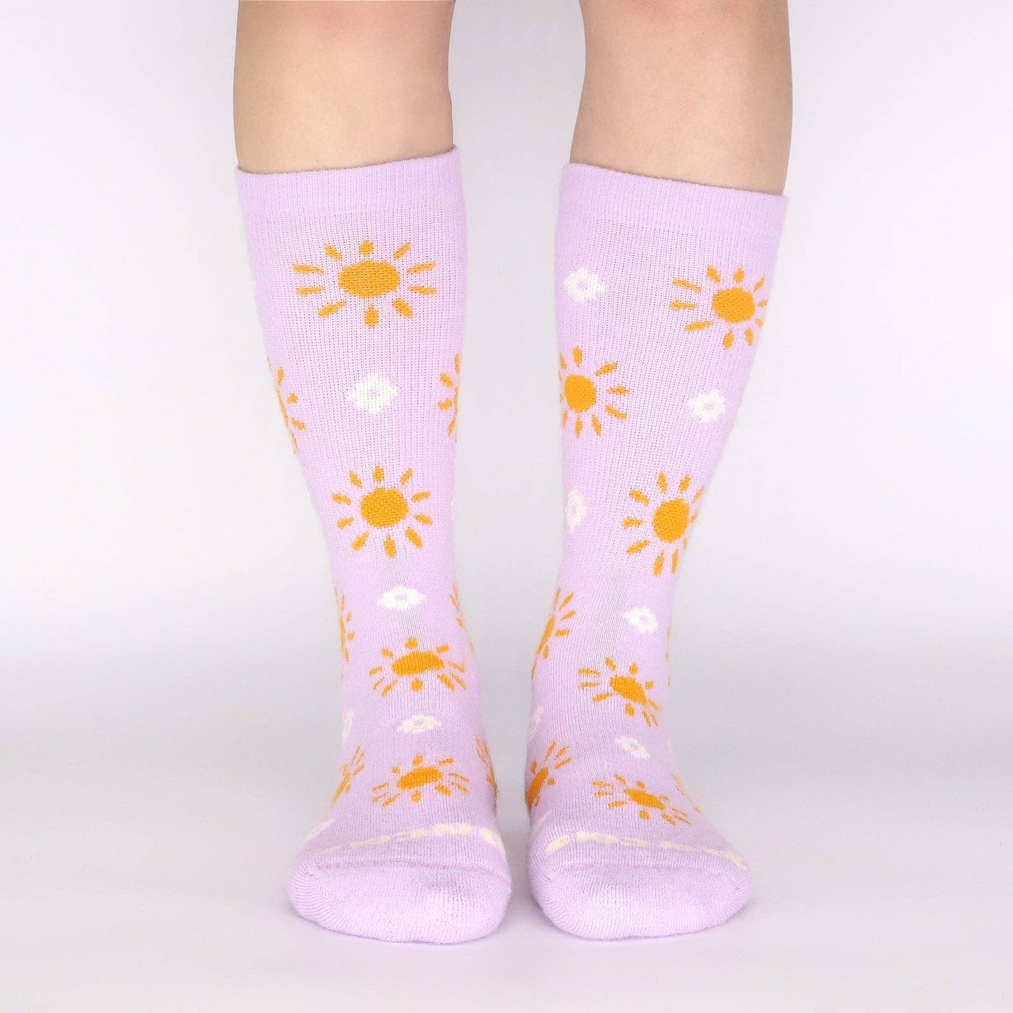 Women's Crew Pacas Socks: ALPACA TRIBAL/Blackberry & THISTLE WINTER ALPACAS & HEARTS/Ivory / Medium / Large (US: 8.5 - 11.5+)