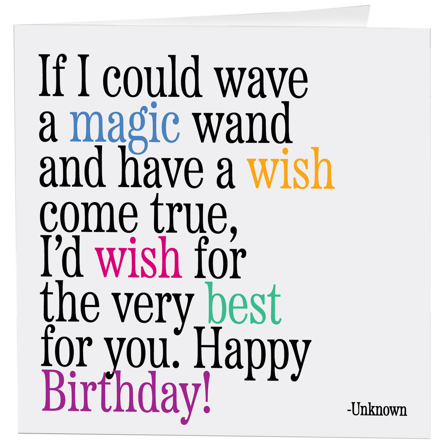 Cards - D339 - Wave A Magic Wand - Birthday - (Unknown)