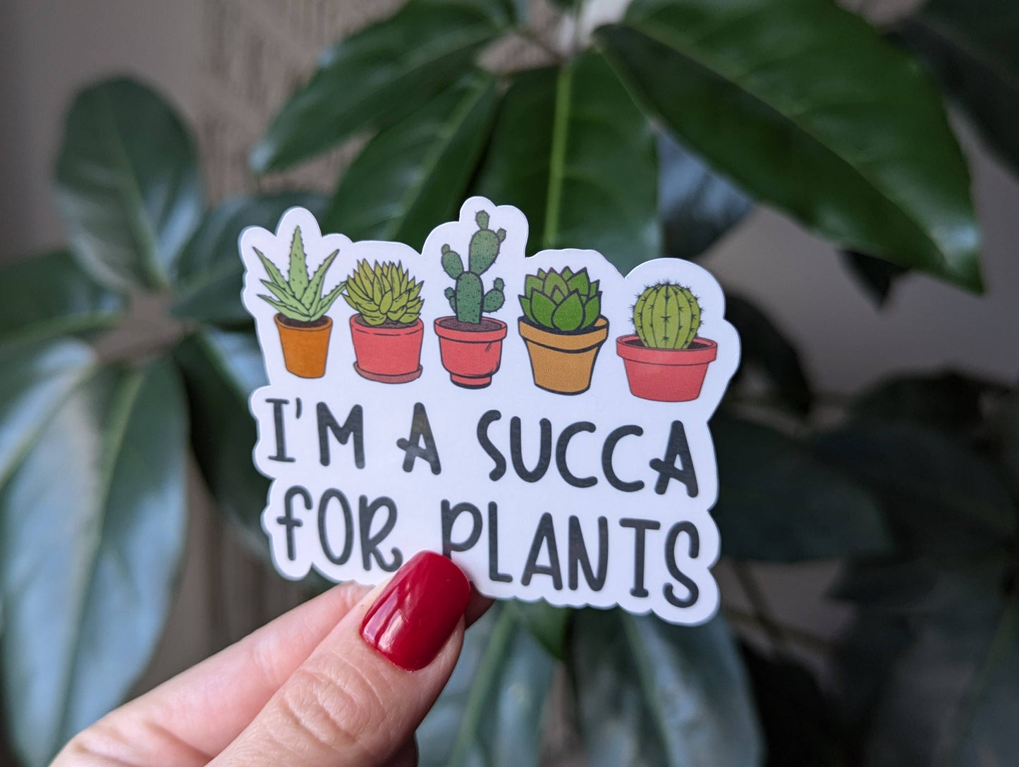 I'm a succa for plants sticker, funny gardener plant merch: Loose