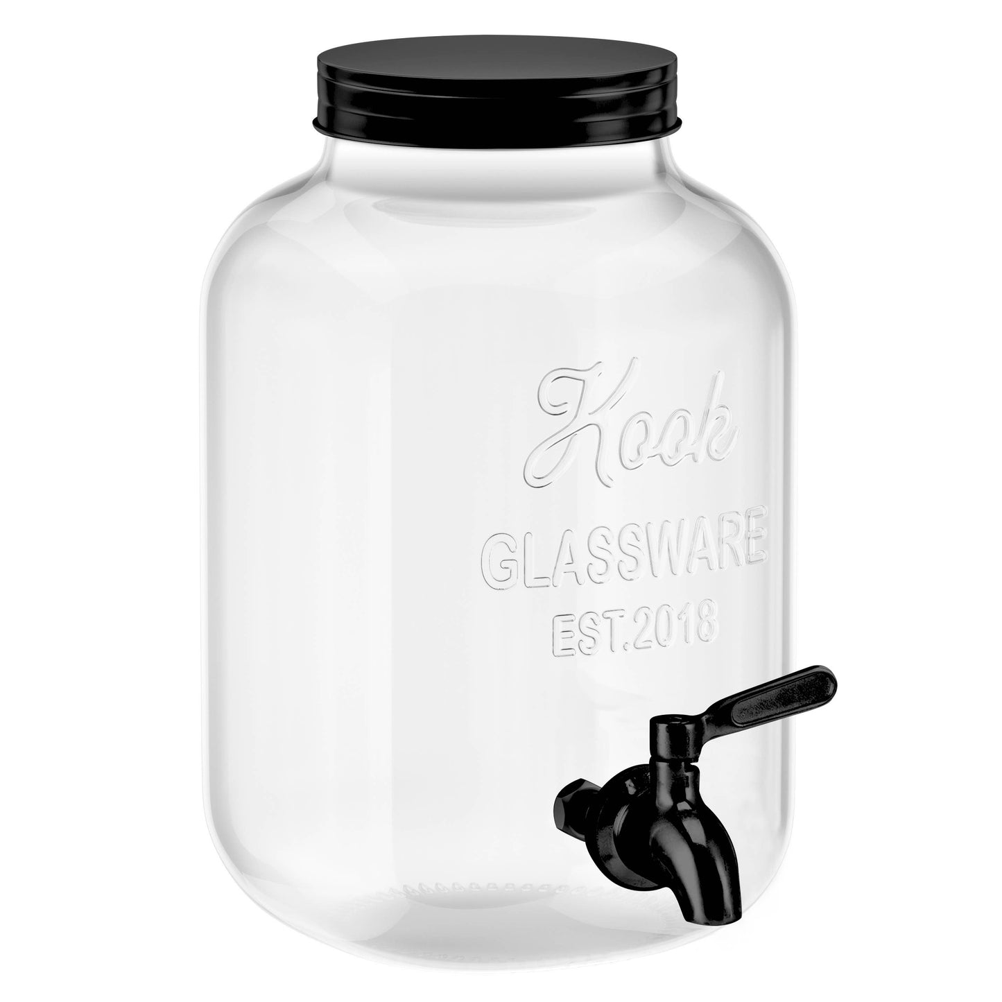Kook Glass Drink Dispenser with Stainless Steel Spigot 1 Gal: Rose Gold