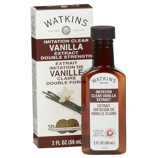 WATKINS DOUBLE STRENGTH IMITATION CLEAR VANILLA 2FL OZ