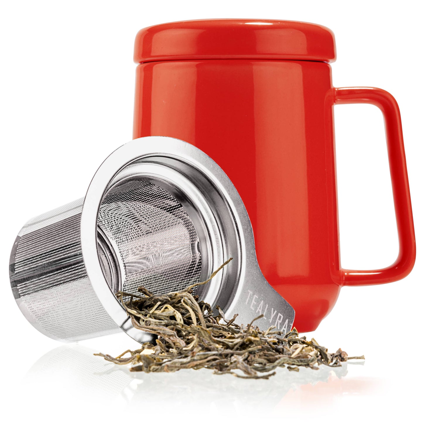 Peak Porcelain Ceramic Mug With Metal Infuser 19oz: Black