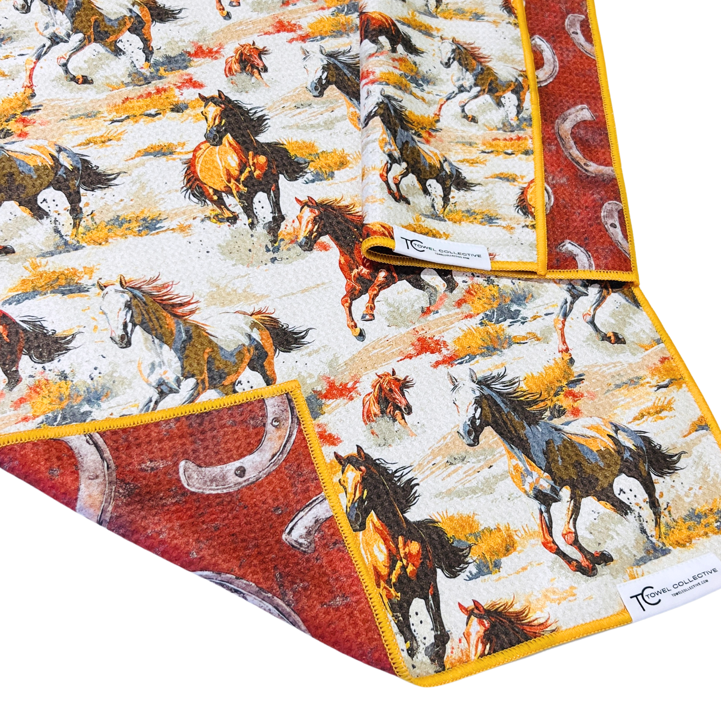 Horse Country | Waffle Weave Microfiber Towels Kitchen & Bath: Hand Towel