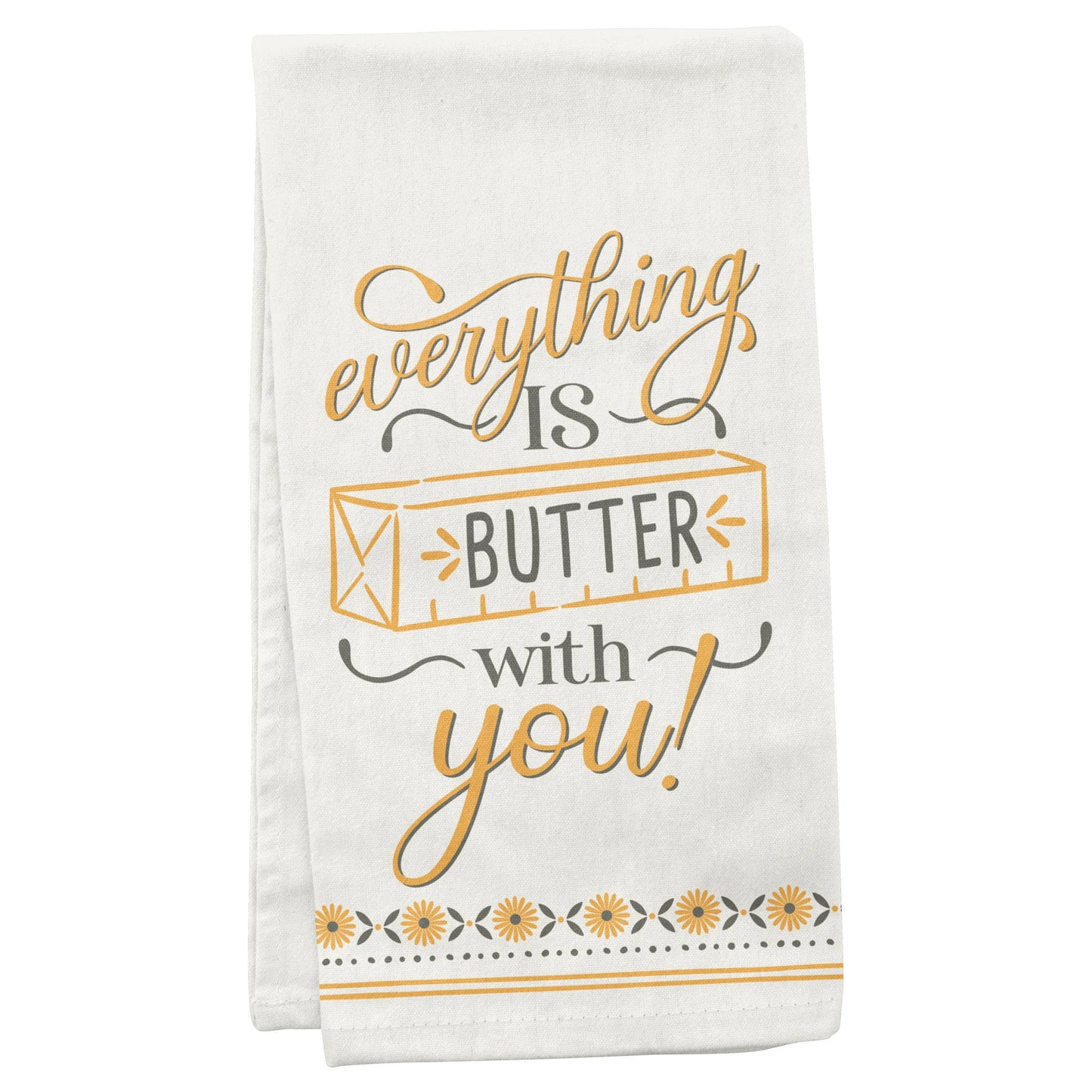 Cheeky Flour Sack Tea Towels: Butter