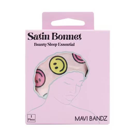 Karma Smiley Satin Hair Bonnet Sleep Anti Frizz Adjustable