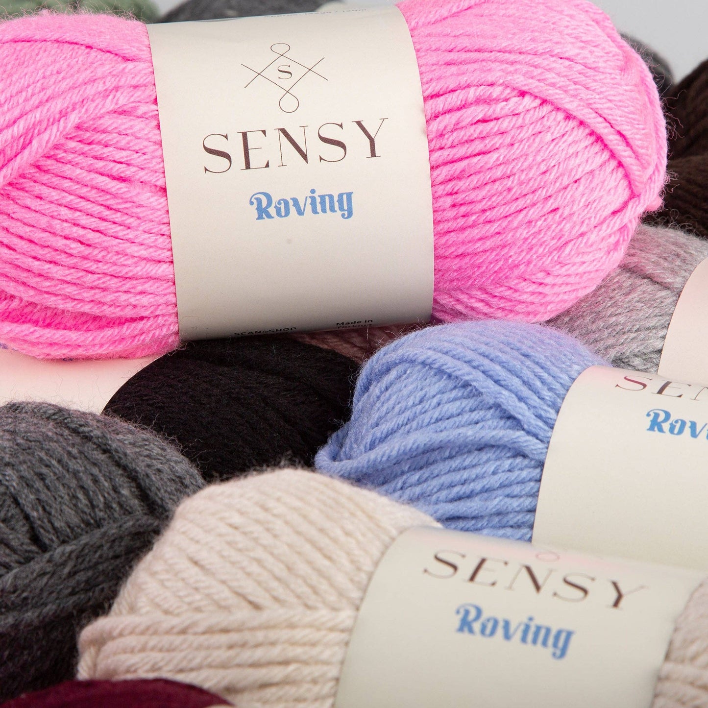 Sensy Roving Yarn, 3.5 oz, 132 Yards, Gauge 5 Bulky: Light Gray Heather / 1 Skein