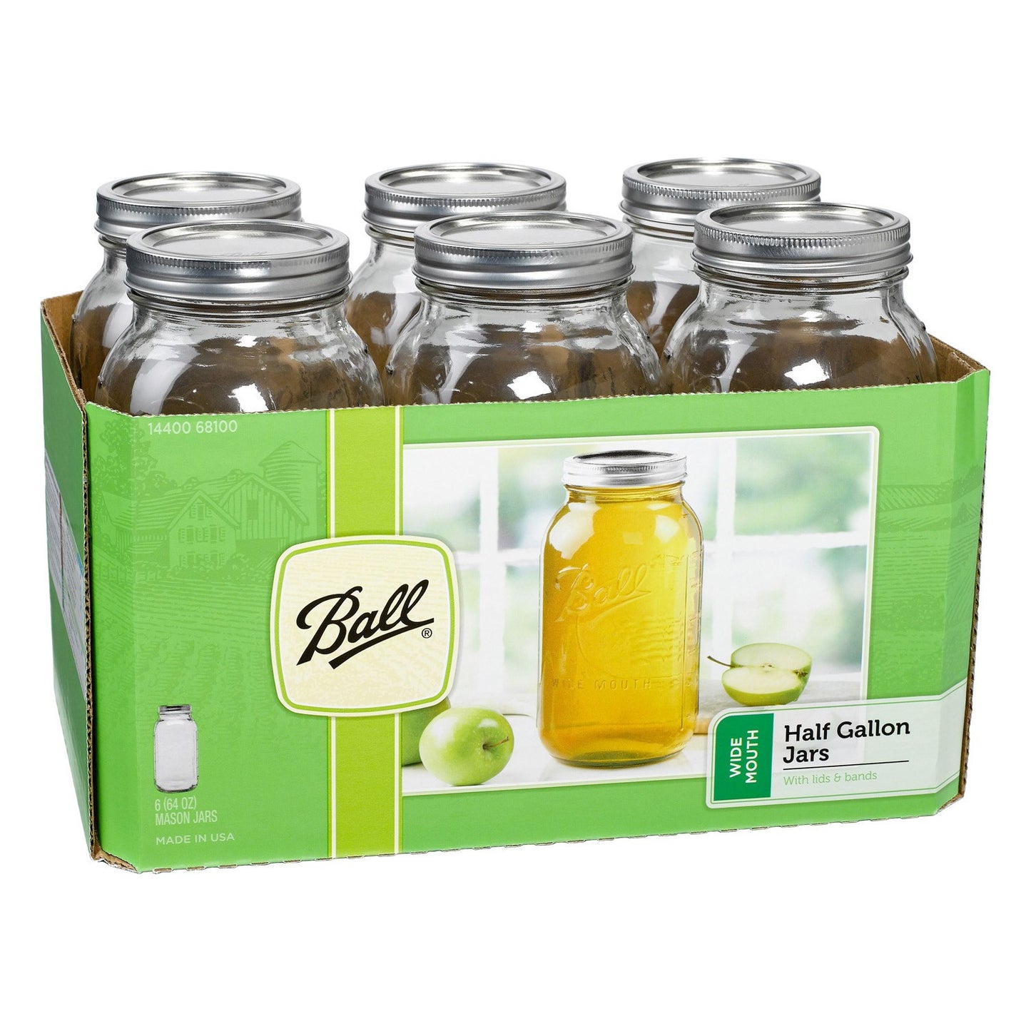 Canning Jars 1/2 Gallon - Wide Ball 6PK