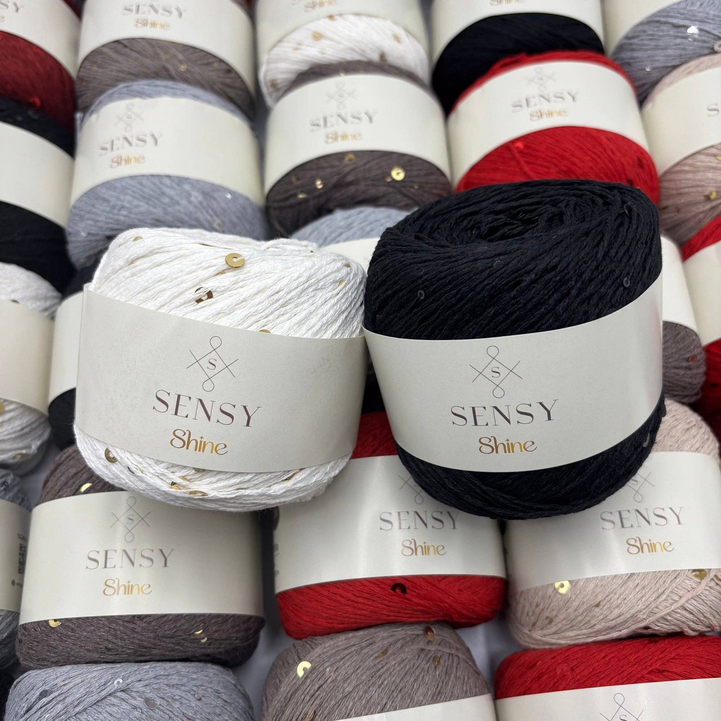Sensy Shine Yarn, 3.5 oz, 340 yards, Gauge 2 Fine: Black