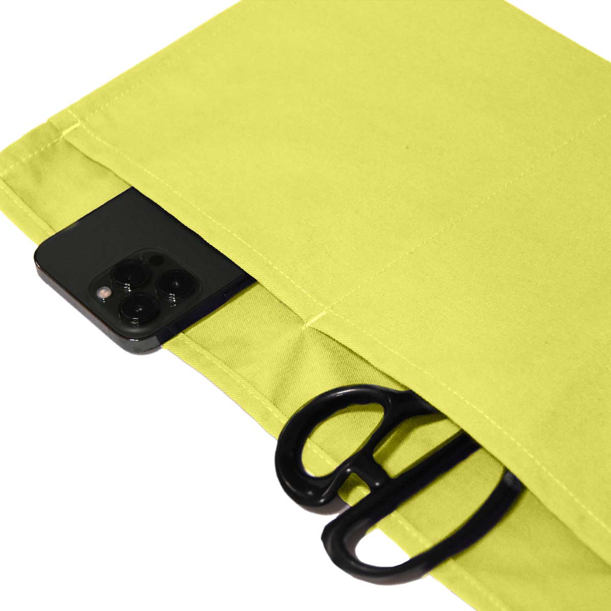 DALIX Waist Aprons Kitchen Bib Poly Cotton 3 Pockets: Black