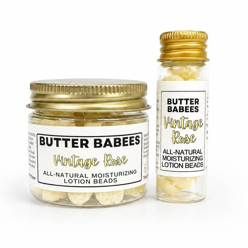 Serenity Collection| Butter Babees | Single-Use Lotion Beads: Vintage Rose / 30 gram