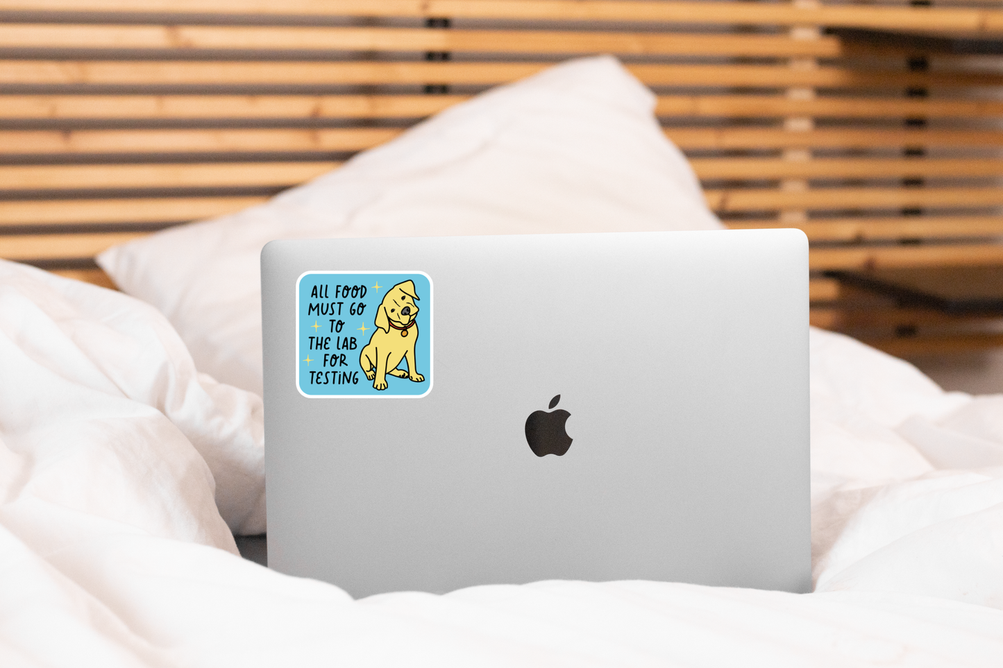 All Food Must Go to the Lab for Testing  Sticker - dog, pet