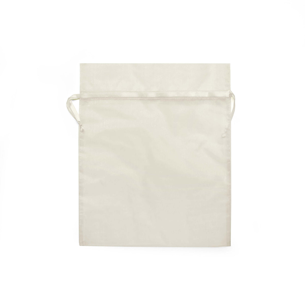 Organza Sheer Bags with Satin Drawsting Ribbon : Ivory / 10 Pack / 4x6"