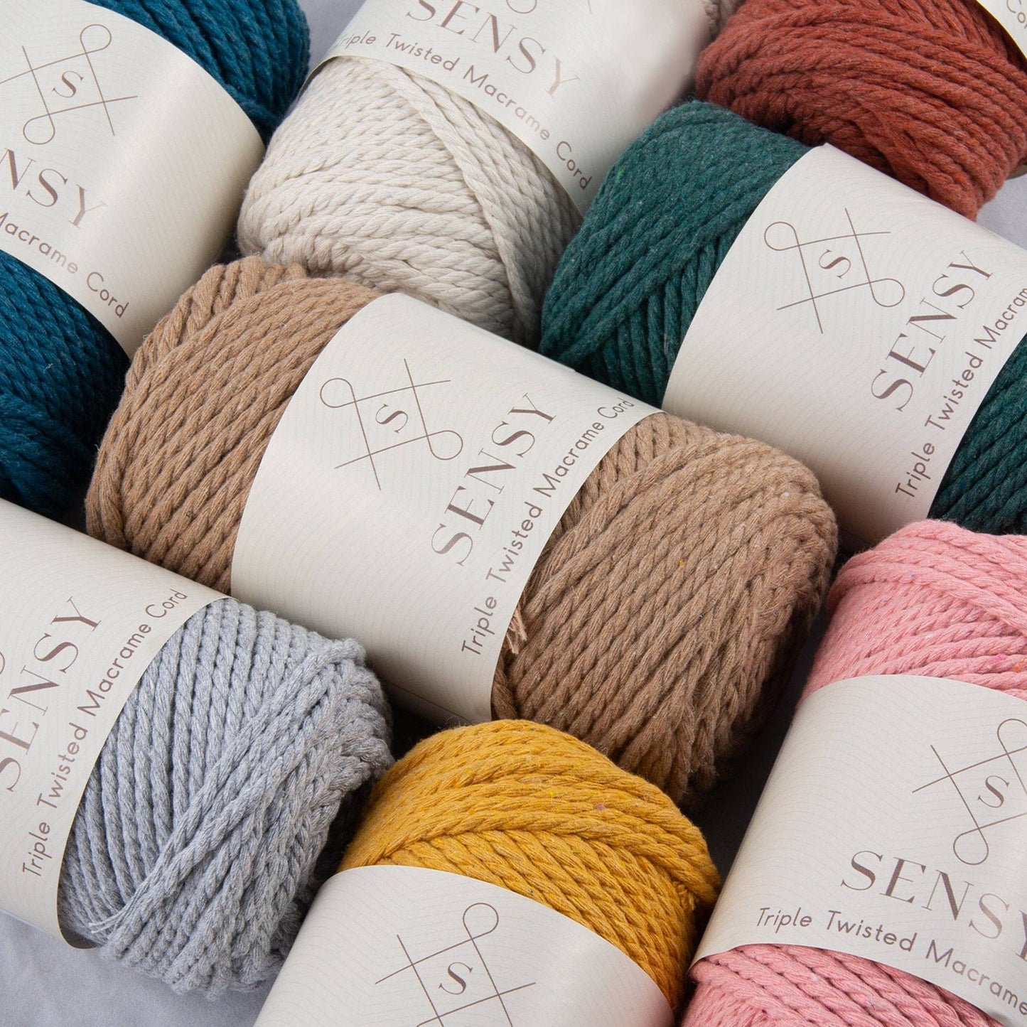 Sensy Premium 3mm - 100% Cotton 3 Strand Twisted Macrame: Brick