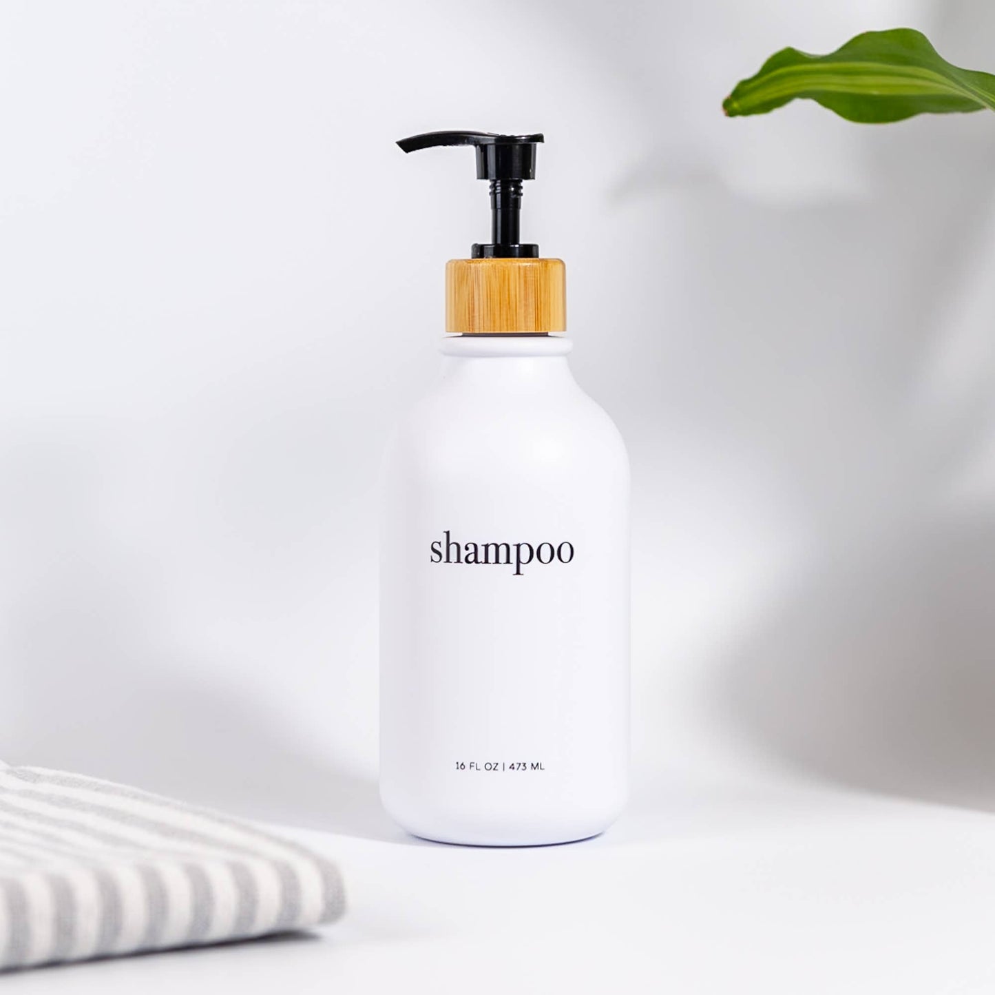 Hamptons 55 Collection | Printed Shower Sets: White Bamboo