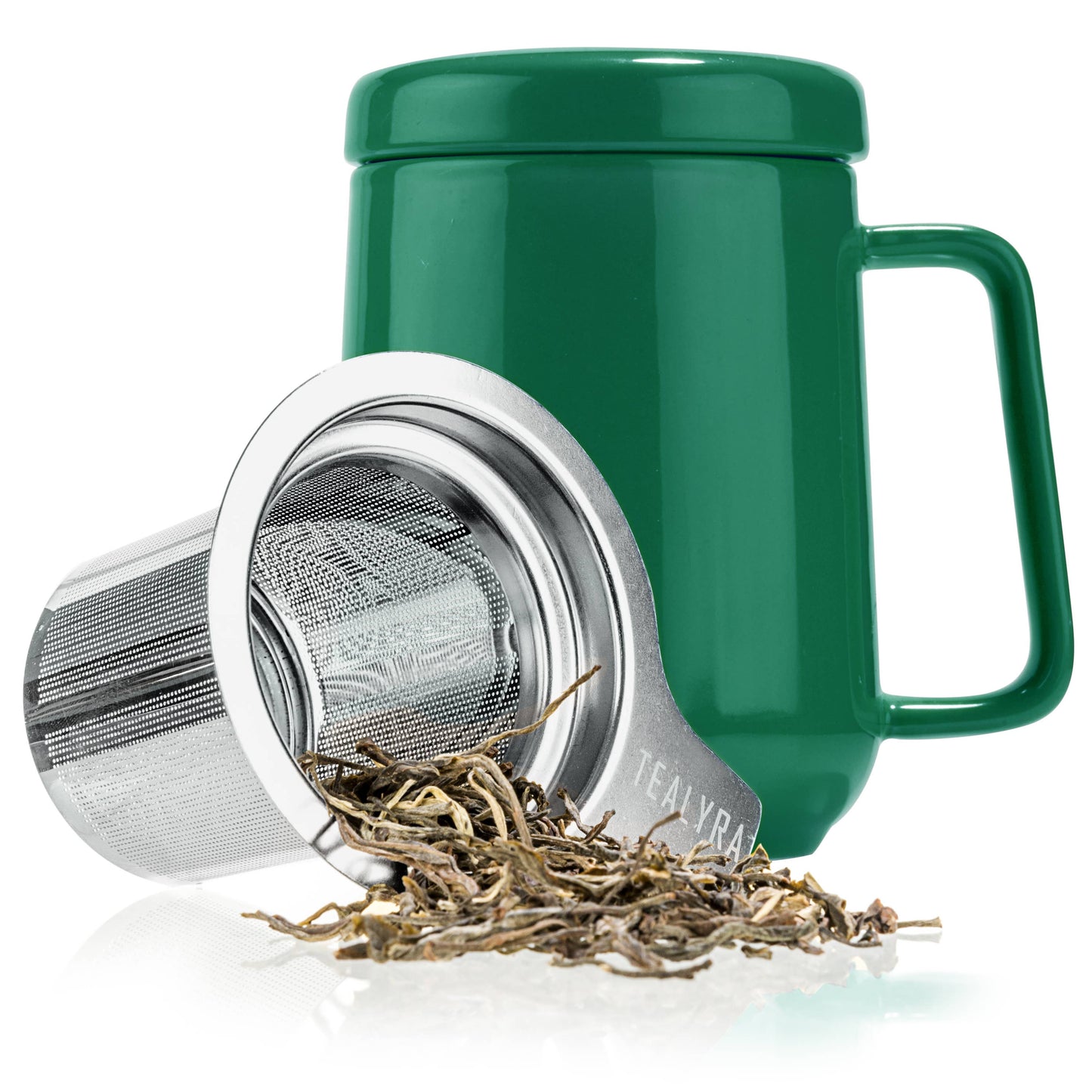 Peak Porcelain Ceramic Mug With Metal Infuser 19oz: Black