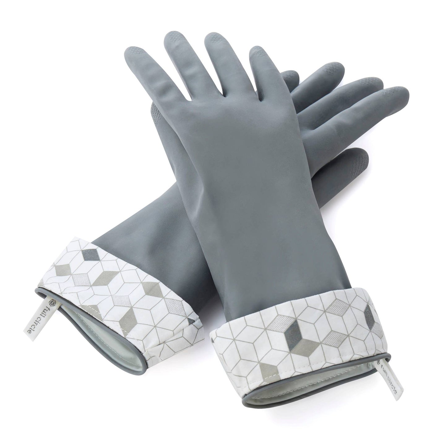 Splash Patrol Natural Latex Cleaning Gloves: Gray / Medium