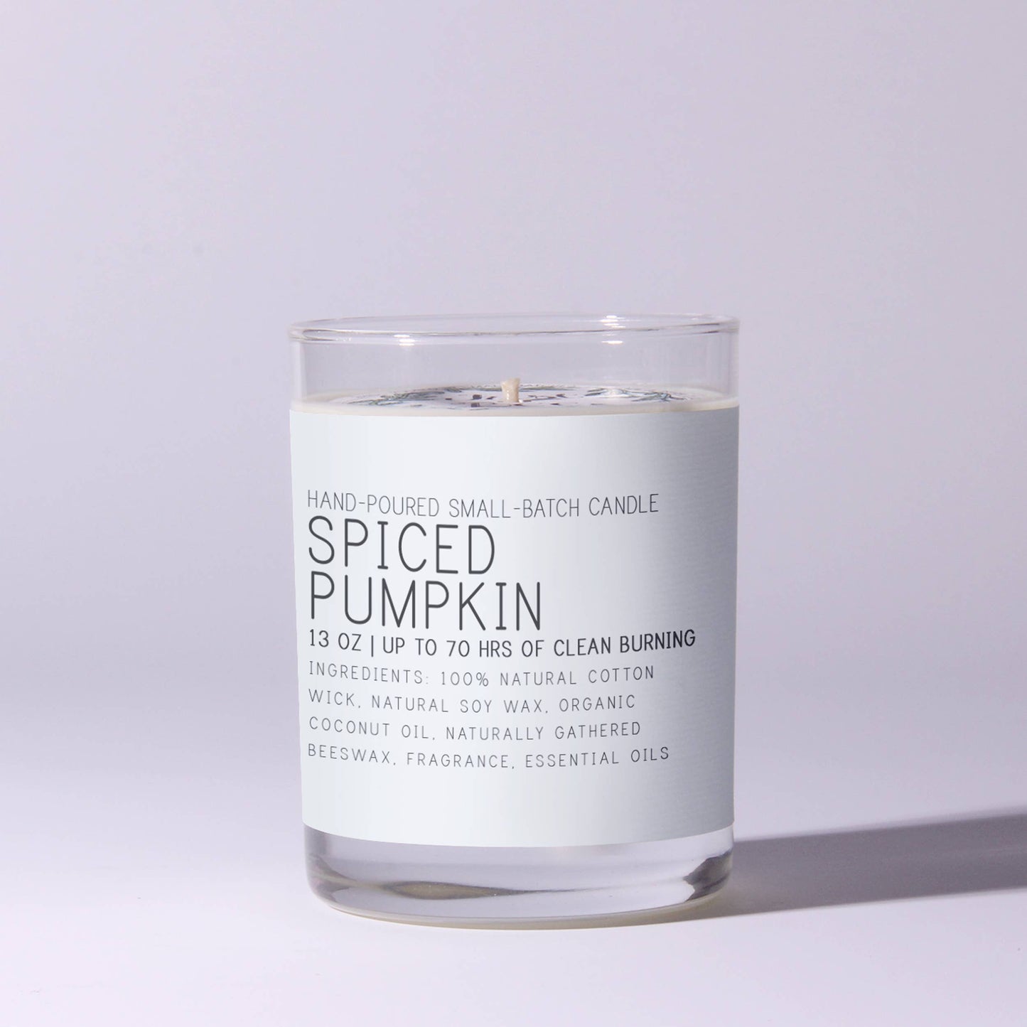 Spiced Pumpkin - Just Bee Candles: 13 oz (up to 70 hrs of clean burning)