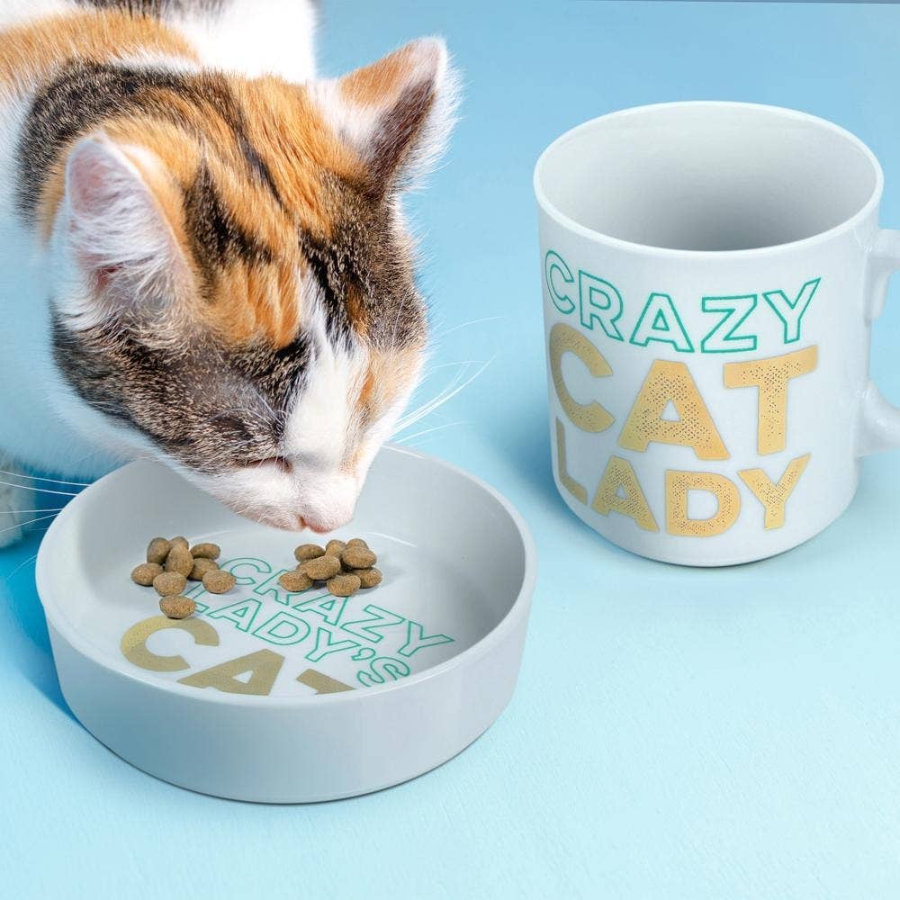 Howligans - Mug+Cat Bowl - Crazy Cat Lady / Crazy Lady's Cat