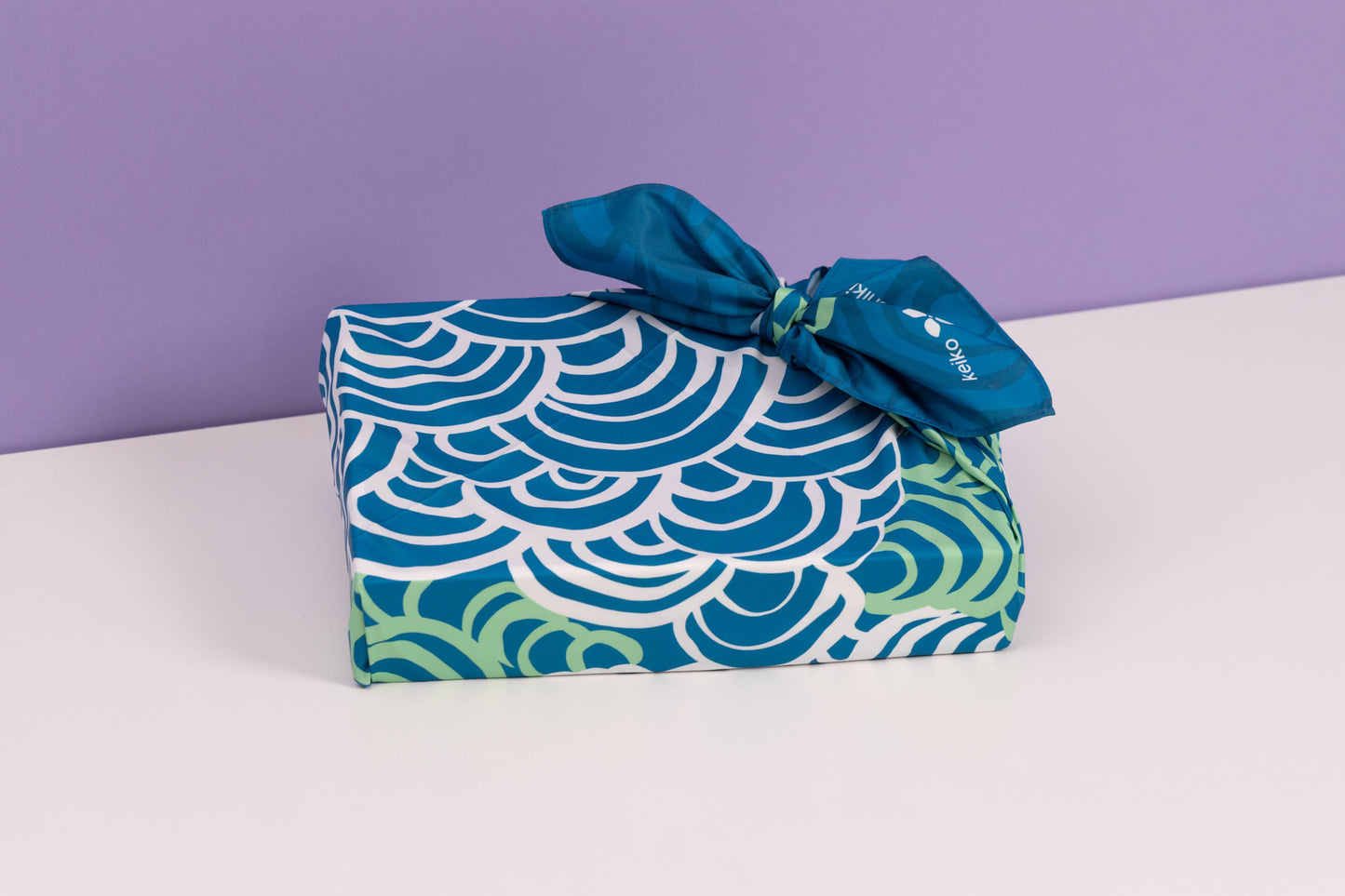 Furoshiki Reusable Japanese Fabric Gift Wrap Seigaiha Waves