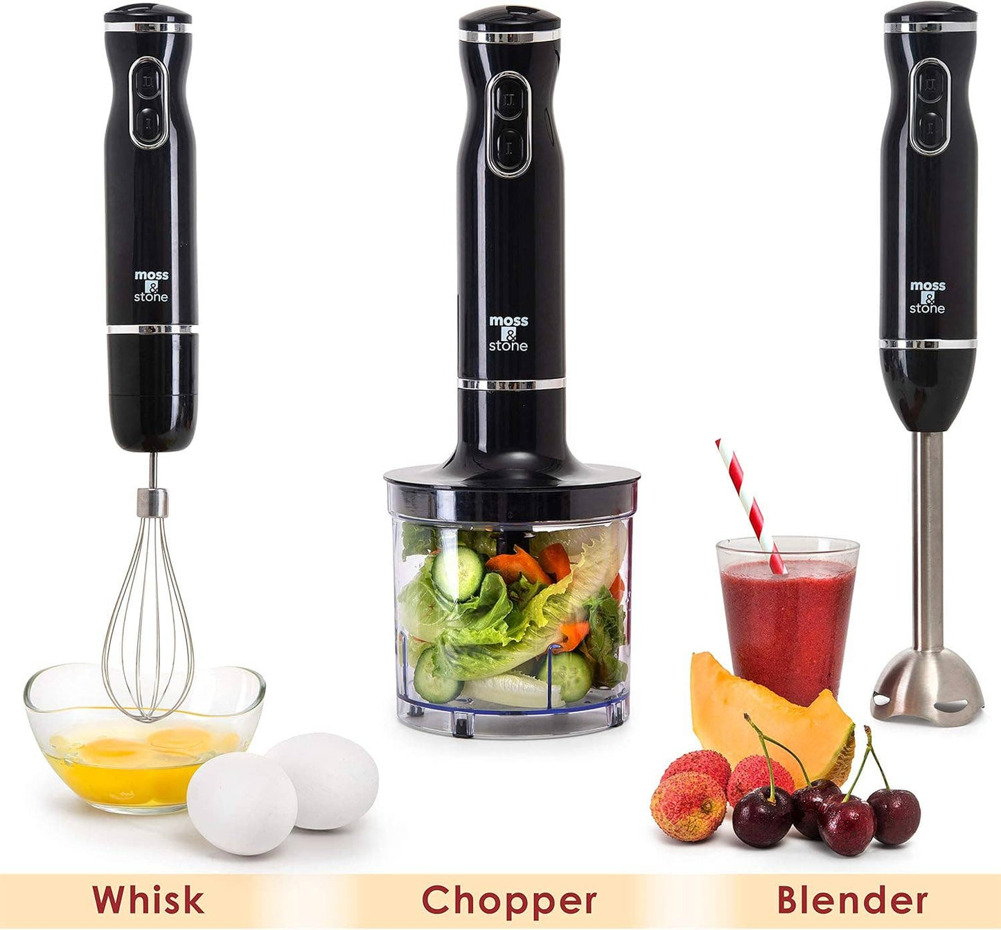 Hand Blender Electric With Add On's - Black