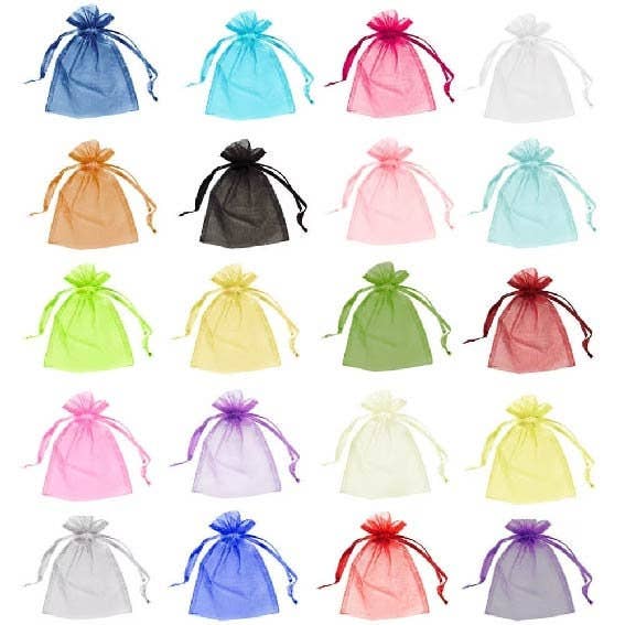 Organza Bag Sheer Favor Gift 4" x 6" (11 x 9.5 cm): Black
