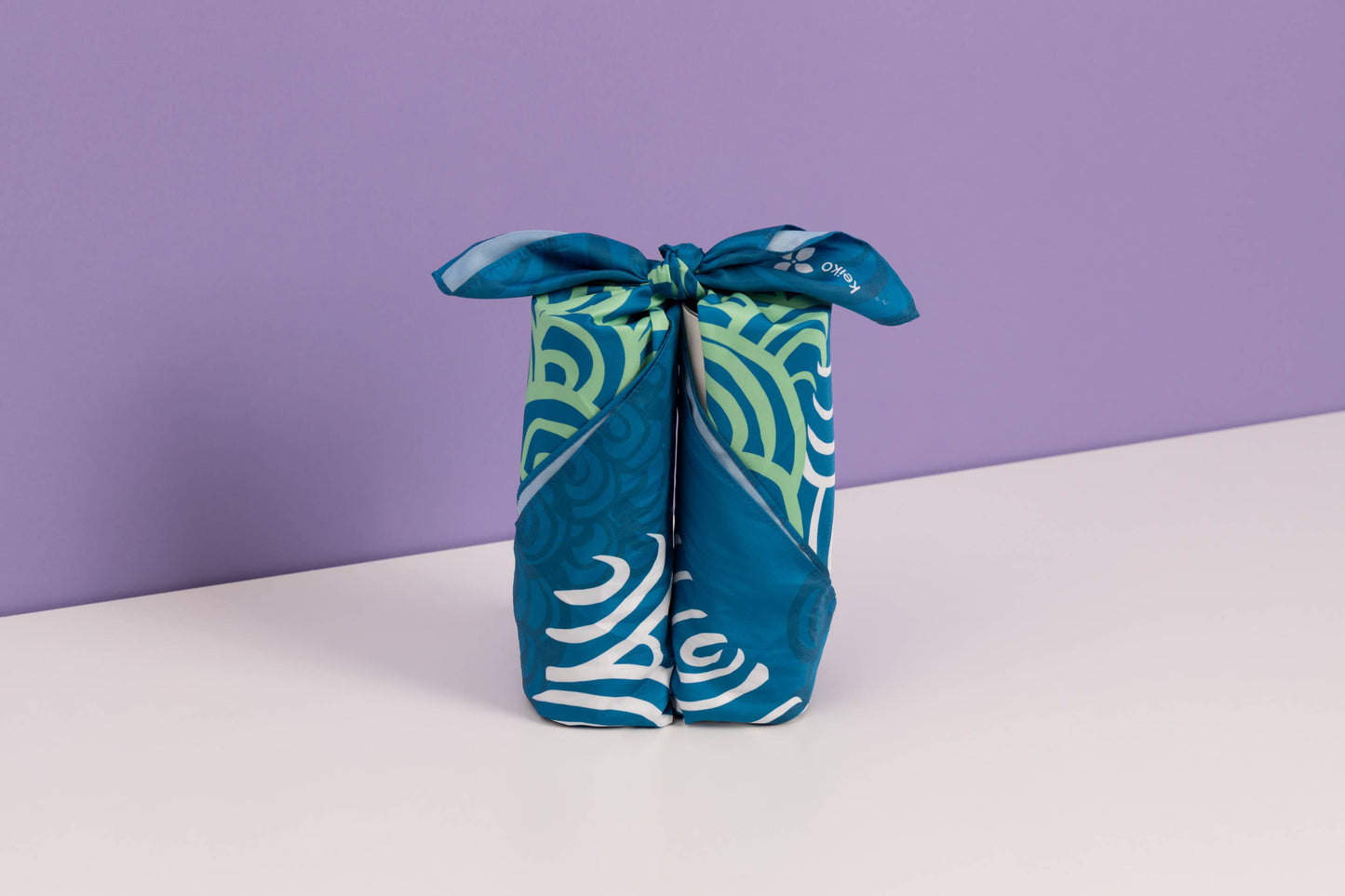 Furoshiki Reusable Japanese Fabric Gift Wrap Seigaiha Waves