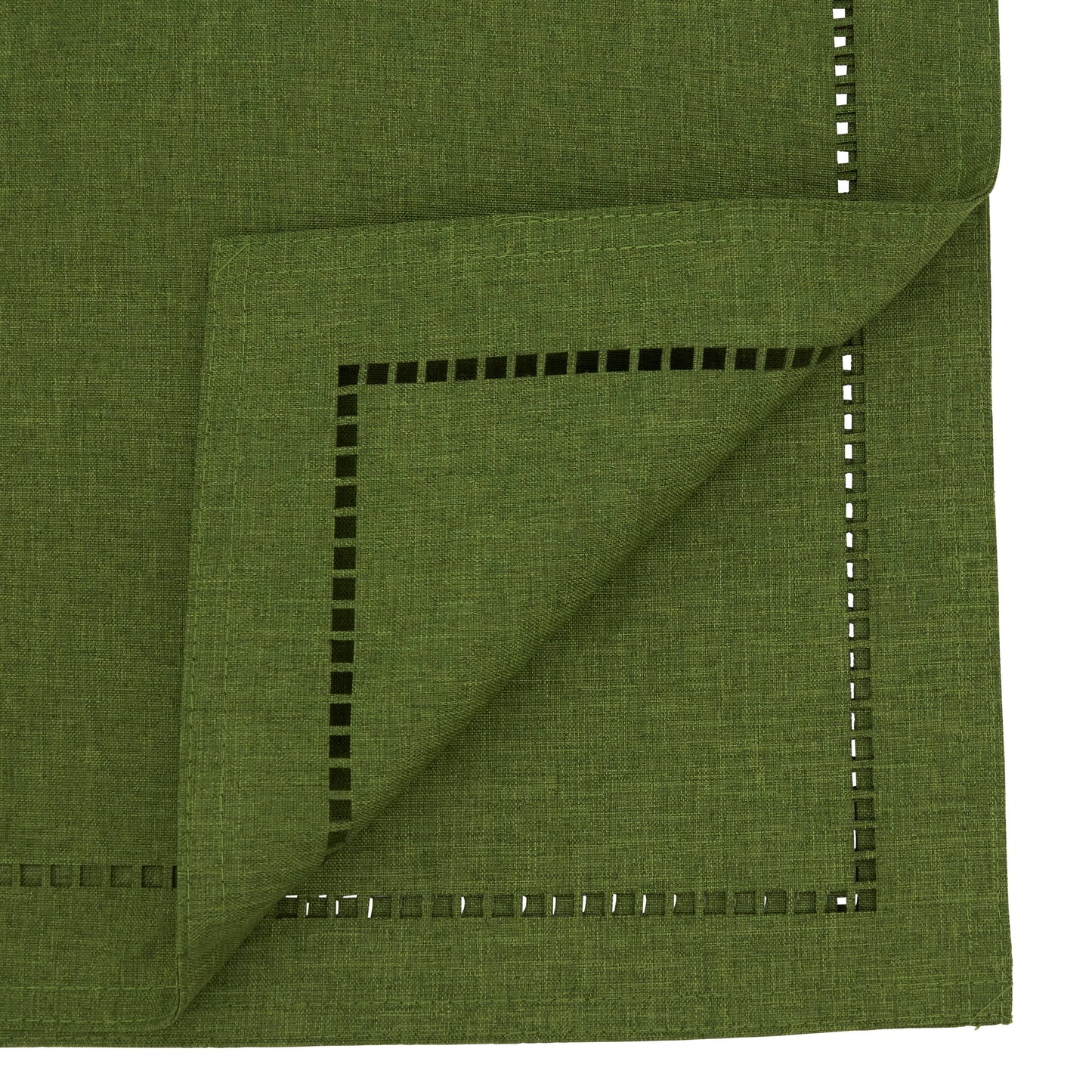 Laser-Cut Hemstitch Runner: Charcoal / 14"x72"
