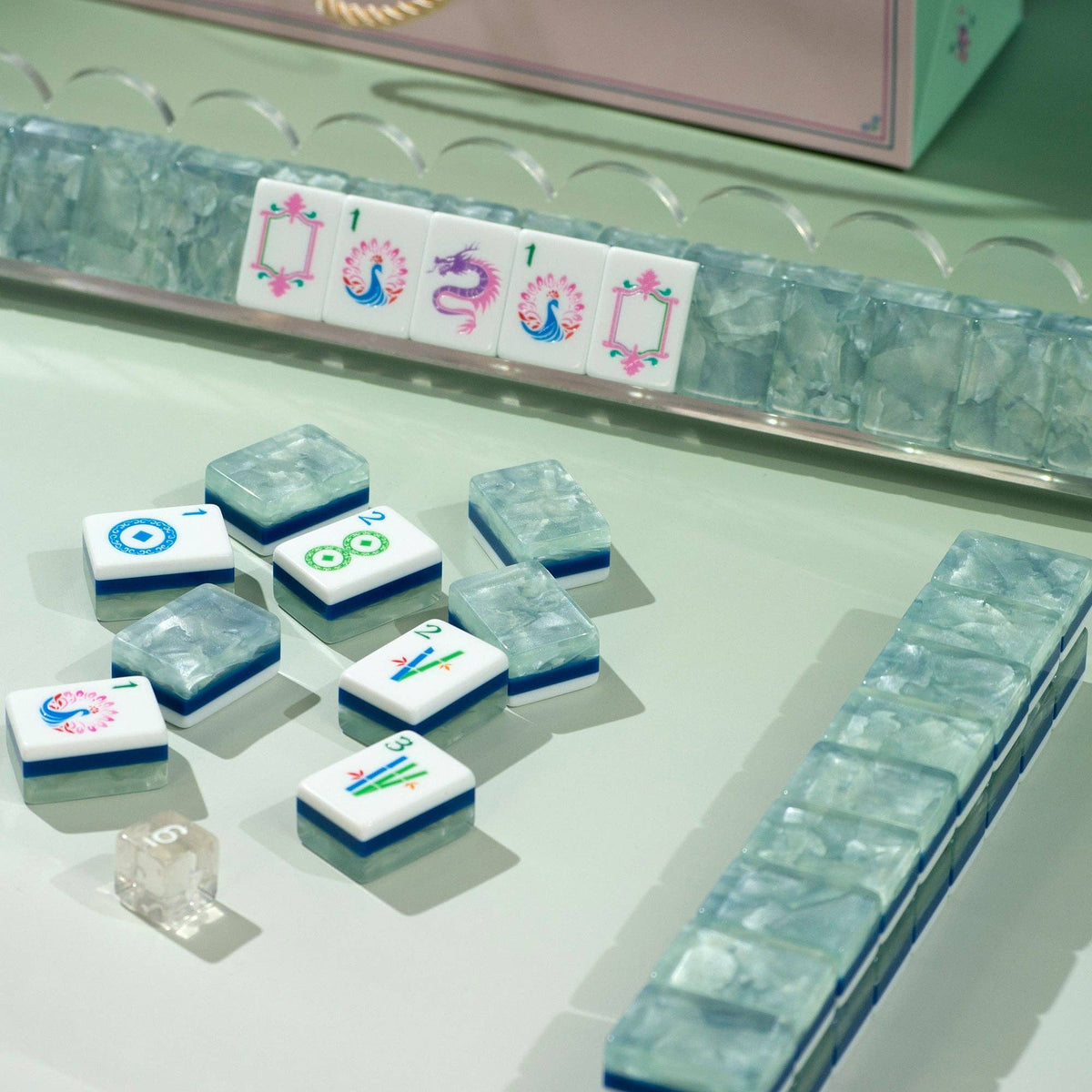Garden Party Mahjong Set - Moonstone Pearl 12-01