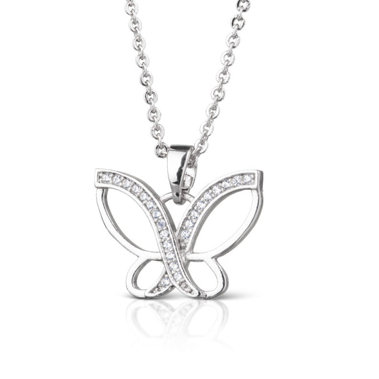 Criss Cross Butterfly Necklace - AMANDA BLU