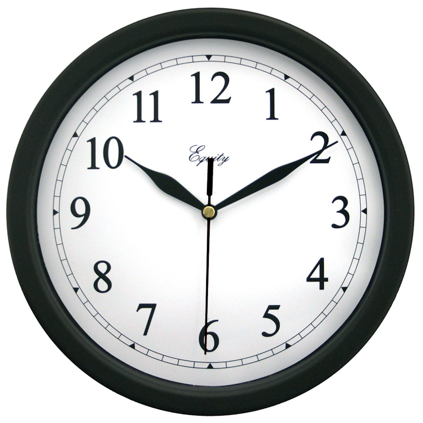 WALL CLOCK BLACK ANALOG 10IN