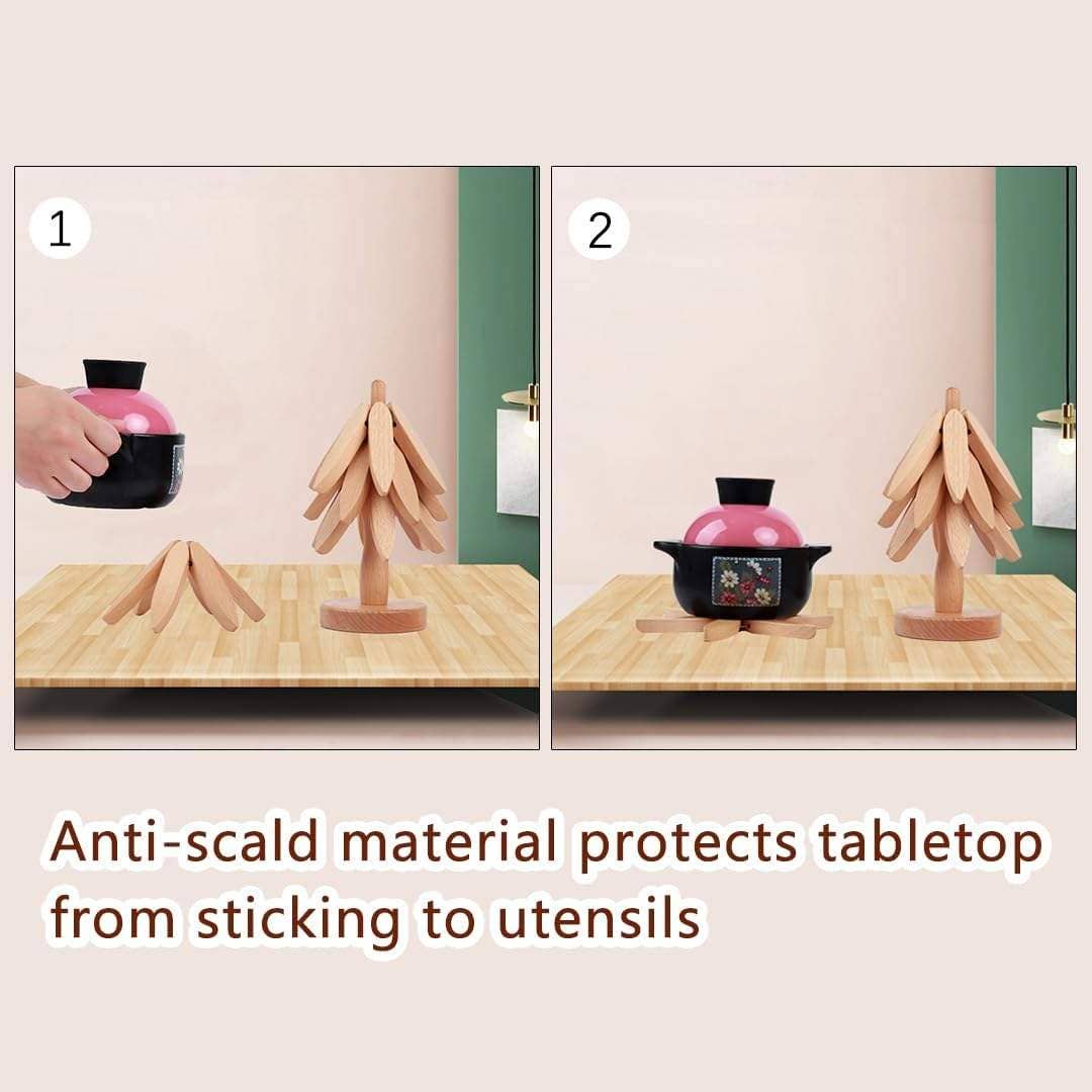 Foldable Heat Resistant Pads Kitchen Table  Trivets(10 Sets)