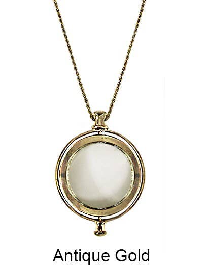 Inspiration Spinner 6Times Magnifier Magnifying GlassPendant: Antique Gold