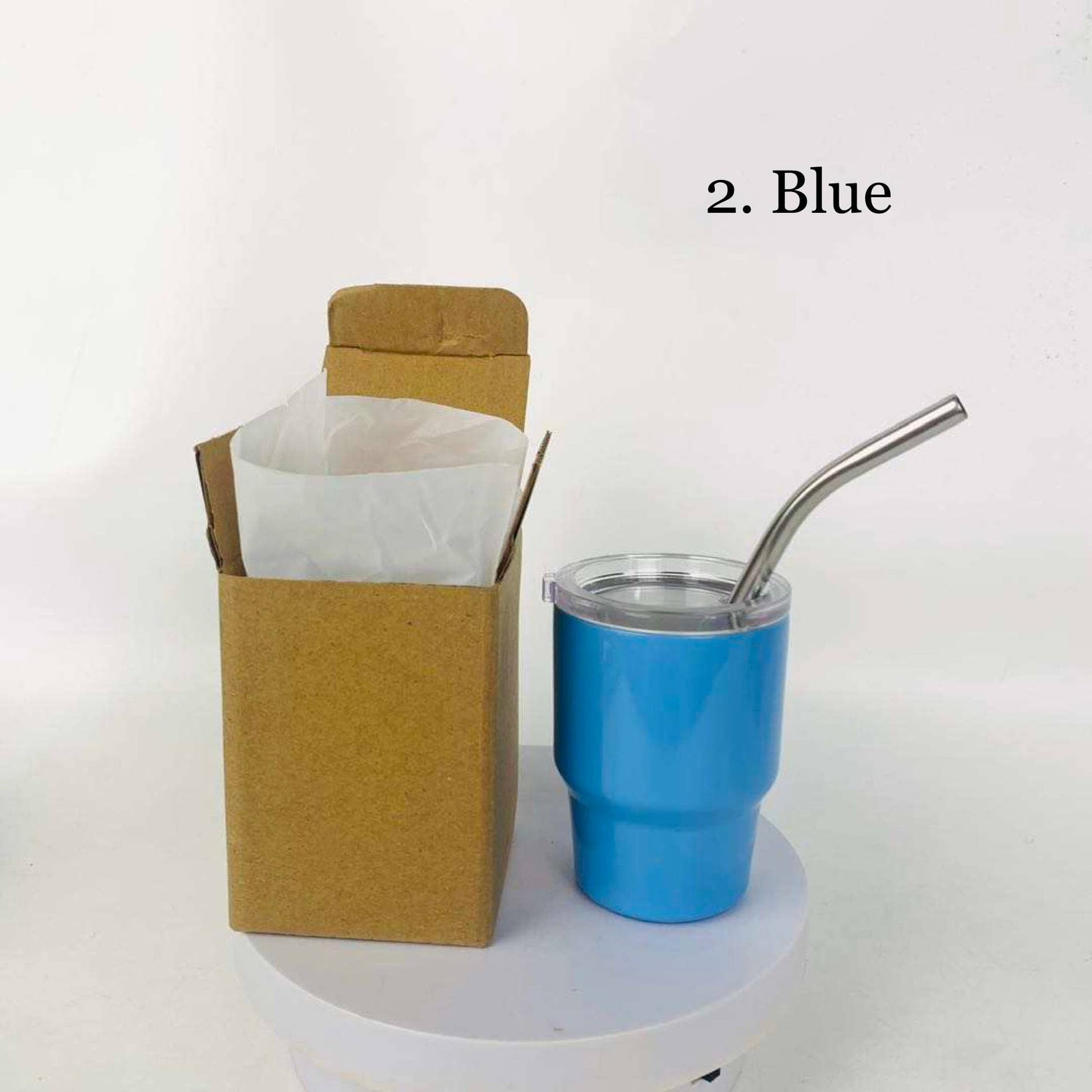 Mini Tumbler Shot Glass with Straw - Stocking Stuffer: 10. Orange