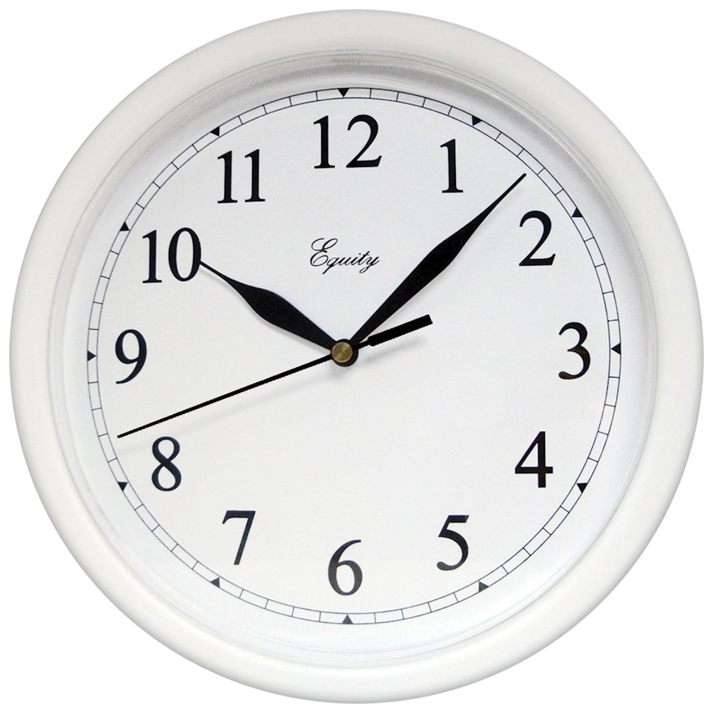 WALL CLOCK WHITE ANALOG 10IN