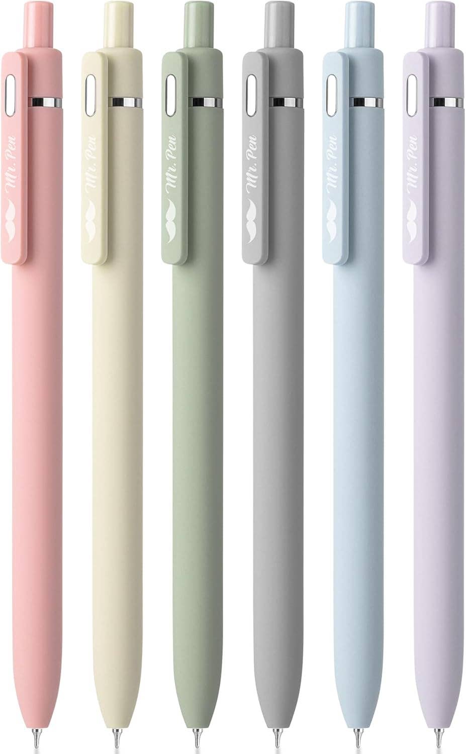 Retractable Gel Pens 6 Pack 0.5mm