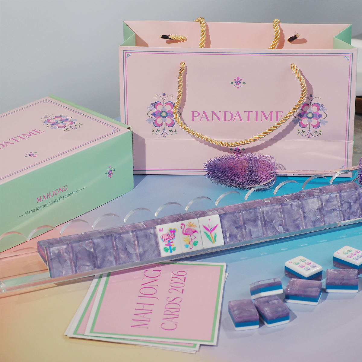 Palm Beach Mahjong Set - Lavender Cloud 01-03