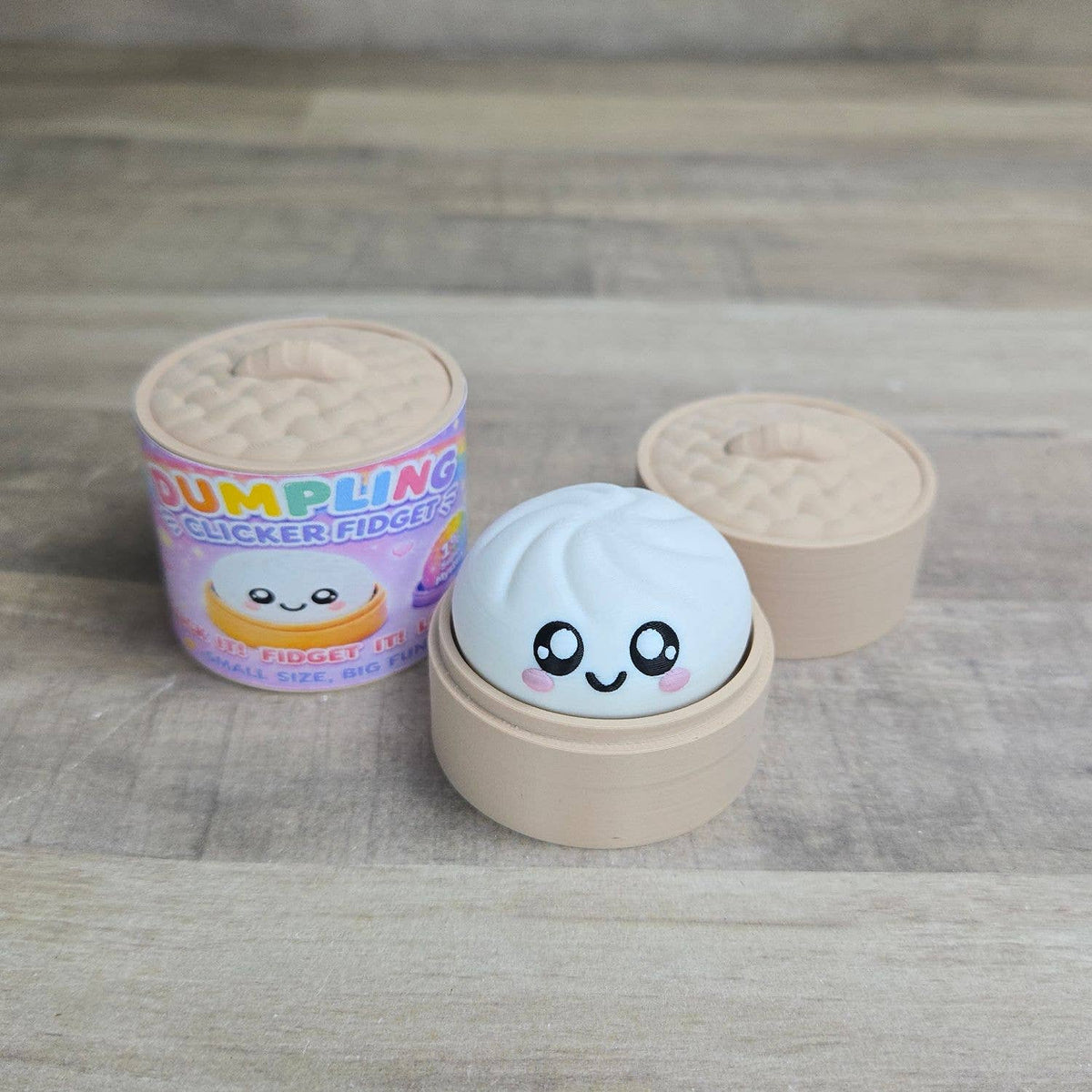 8 New Colors! - Mystery Dumpling Clicker Fidget Toy: First Dumpling Order (Free Display) / 24 Pack (minimum) / Default Colors (All Colors Shown)