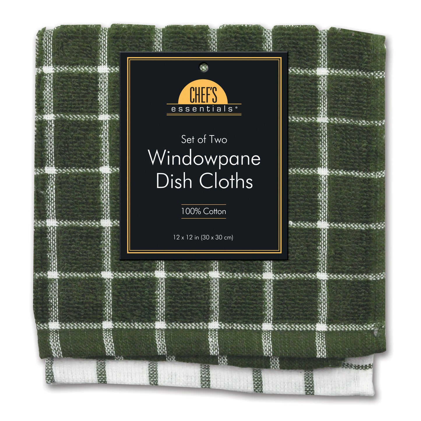 DISHCLOTH 2PK GREEN WHT