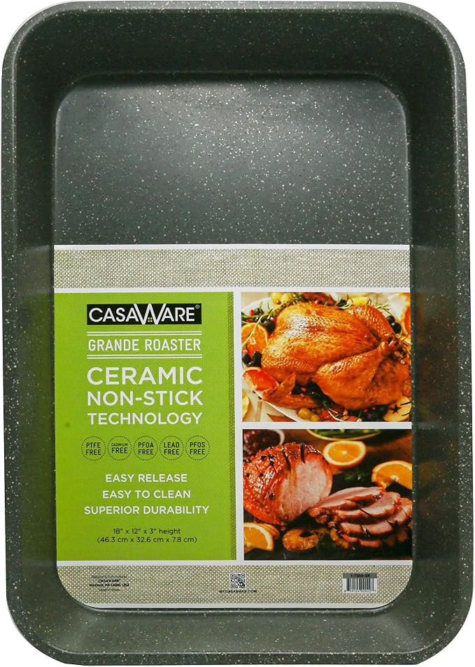 Grande Lasagna/Roaster Pan 18 x 12 x 3-Inch - Extra Large