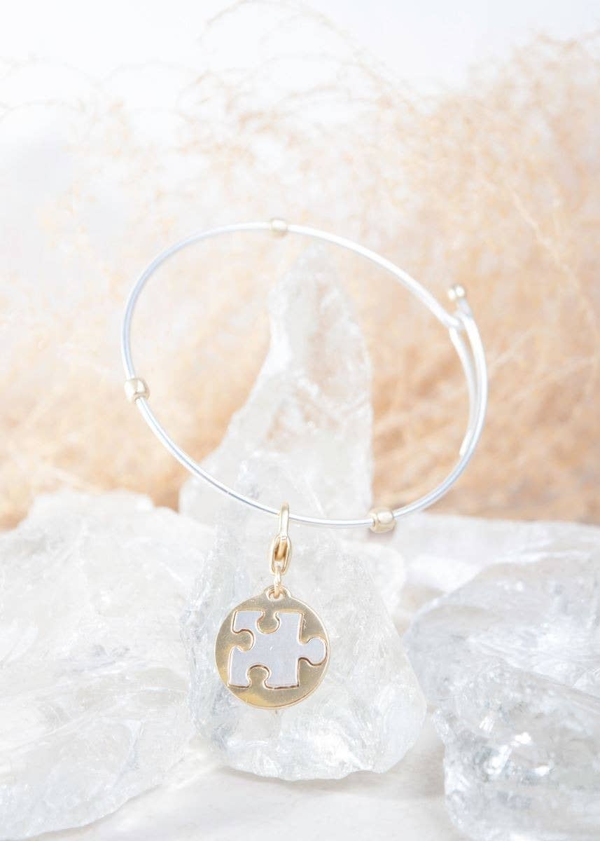 Puzzle “autism Awareness”- Gold 2-tone Medallion